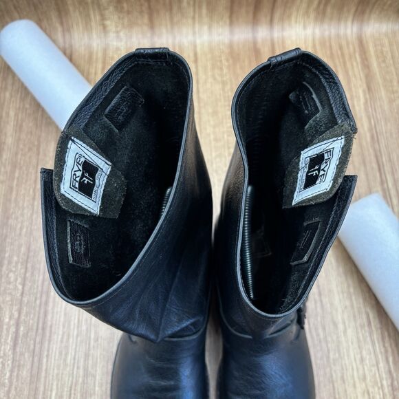 Frye Veronica Short Black Leather Short Moto Biker Boots Size 7.5 B - Picture 8 of 15